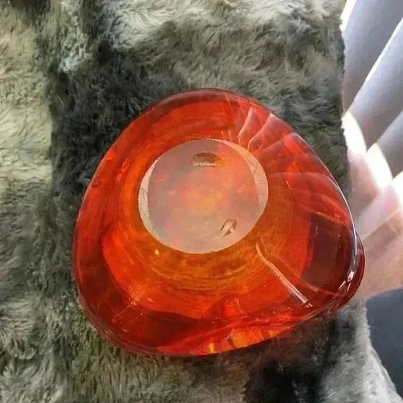 Vintage  Orange Art Glass Bowl - Picture 16 of 16